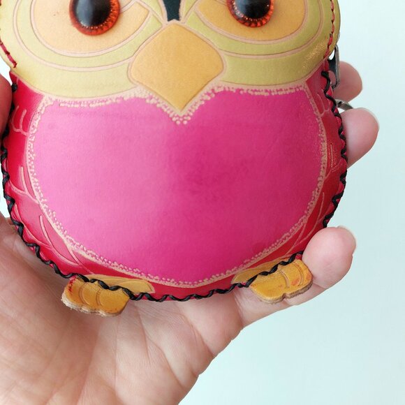 Owl Coin Purse Wallet Key Ring - Picture 4 of 4